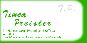 timea preisler business card